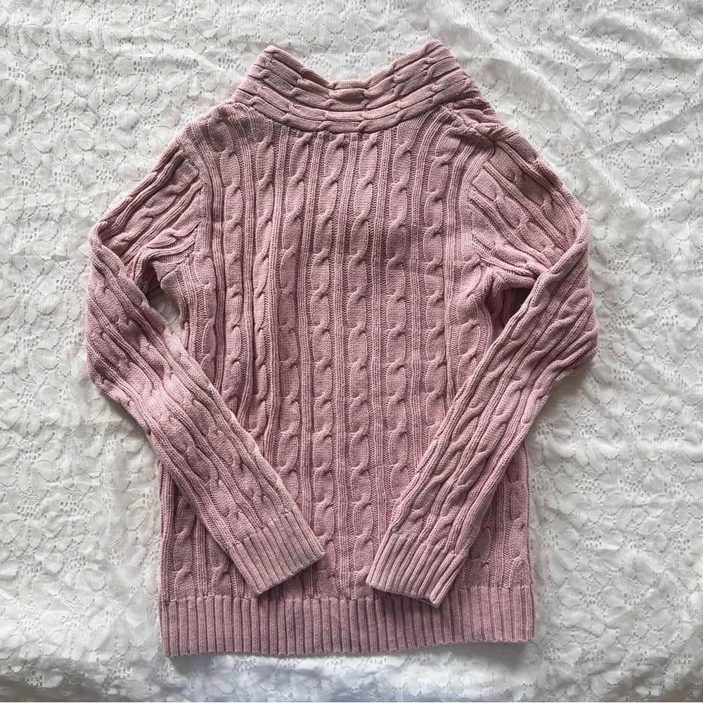 JEANNE PIERRE Pink Cable-Knit Sweater - Picture 3 of 5
